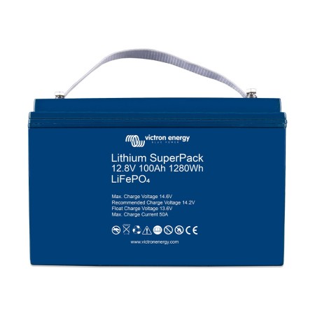 Batería de Litio LiFePO4 SuperPack 12.8V 100Ah High current (M8)