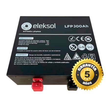 Batería de Litio LiFePO4 Bajo Asiento Eleksol 12,8V 300Ah Bluetooth y BMS