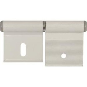 Bisagra de aluminio blanco  84 mm  2 agujeros