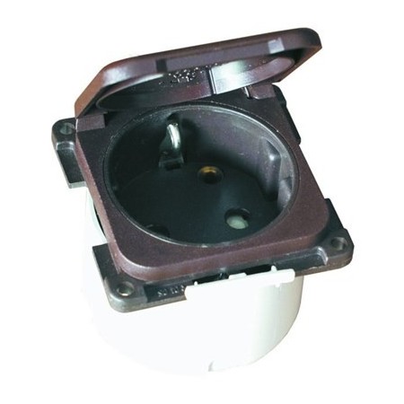 Enchufe Schuko 230V Marrón para Autocaravana