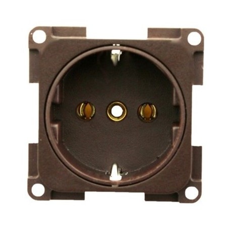 Enchufe SCHUKO 230V Marrón para Autocaravana