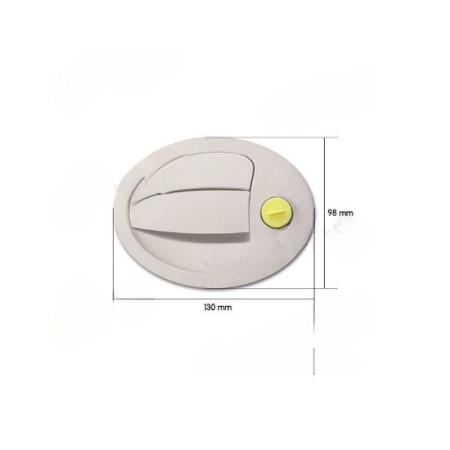 Cerradura Exterior 1203 | FAP Blanca Ovalada