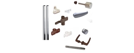 Tiradores/pomos de puertas/muebles y accesorios para varillas rotativas, autocaravanas, caravanas y furgonetas camperizadas.
